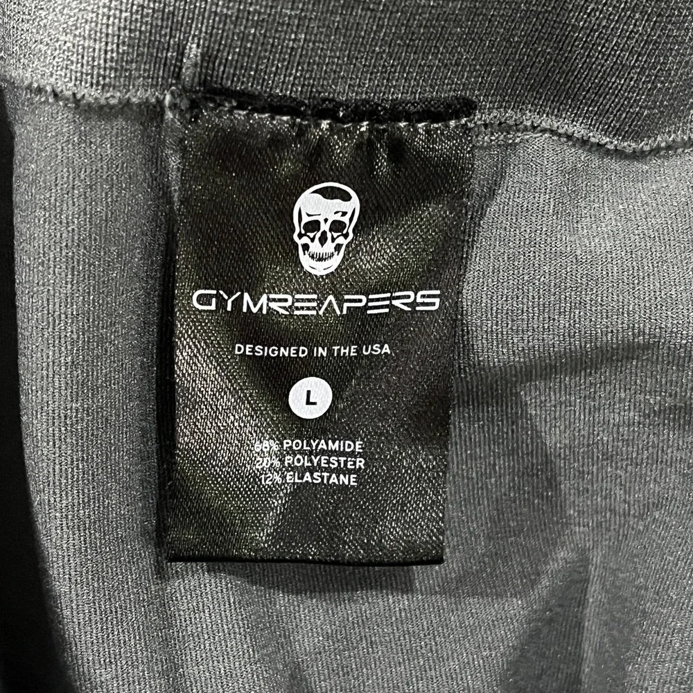 Gymreapers Leggings Womens Large Dark Gray Seamless Scrunch Bum Athletic Pull On